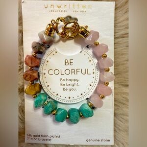 Unwritten Be Colorful Bracelet - NEW - Rose Quartz Stones